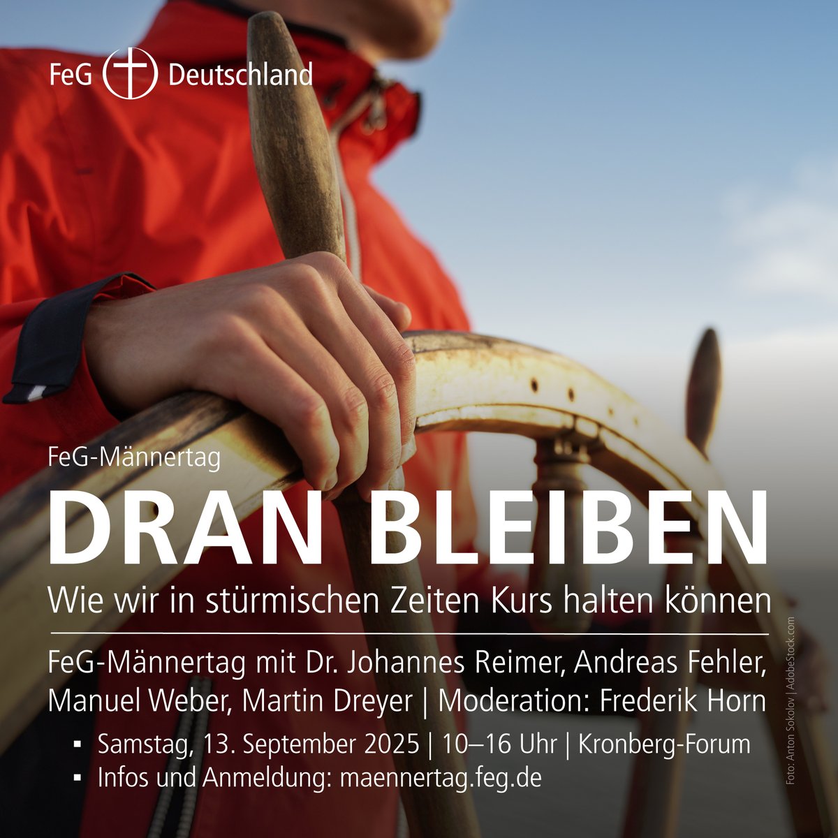 FeG-Männertag 2025 | Dran bleiben Der FeG-Männertag zum Thema "Dran bleiben" mit Tipps, wie wir in stürmischen Zeiten im Leben und im Glauben Kurs halten können. maennertag.feg.de
#FeG #FeGDeutschland #Männer #Krise #Dranbleiben