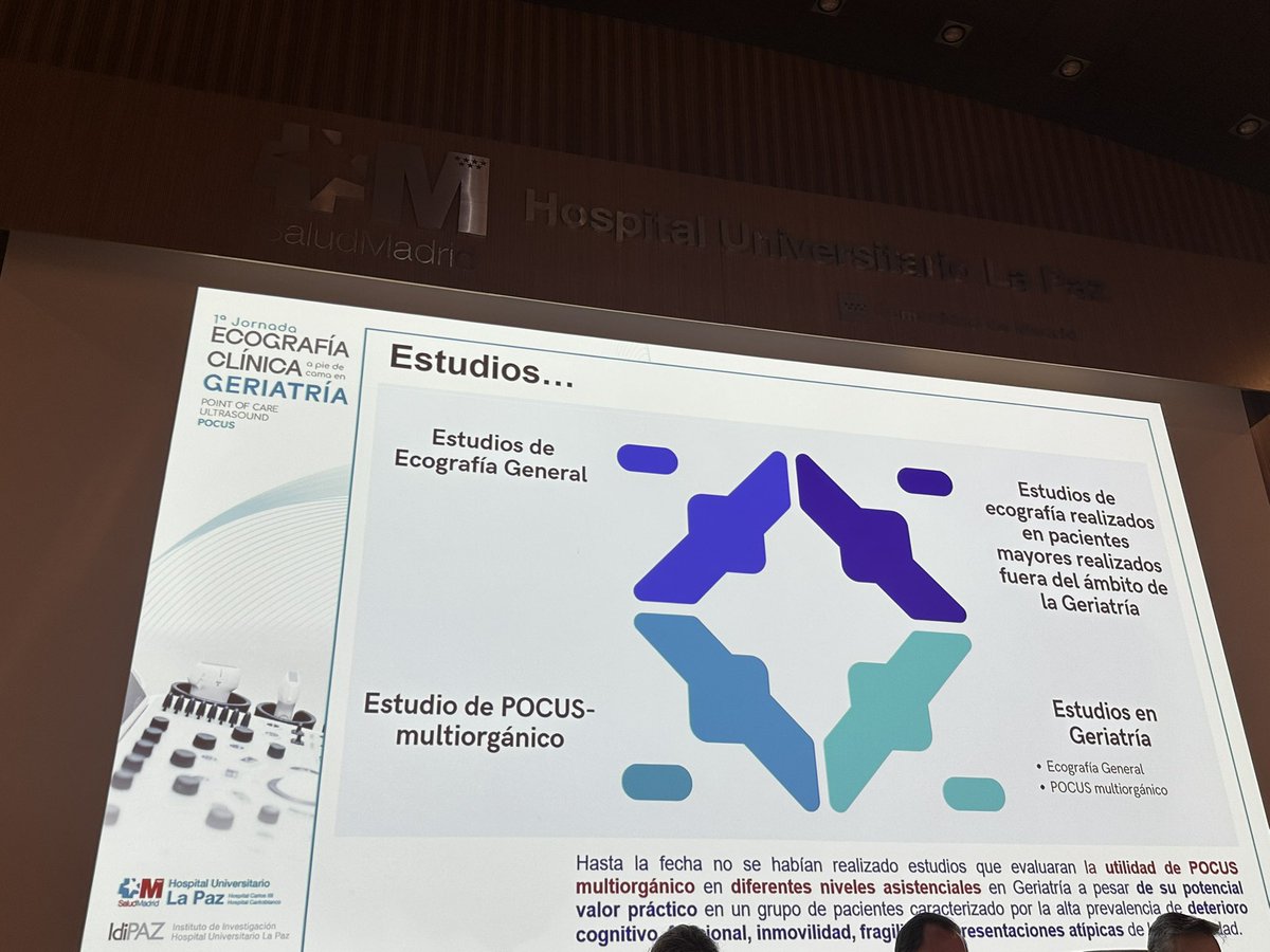 Geriatría Hospital U. La Paz (@geriatrialapaz) on Twitter photo Continuamos con la Utilidad de la Ecografía en el Punto de Atención en Adultos Mayores: un Estudio Multicéntrico en Diferentes Entornos de
Atención Geriátrica en España y el Reino Unid, por la Dra Reinoso <a href="/PaolaReinosoP/">Paola Reinoso Párraga</a> Continuamos con la Utilidad de la Ecografía en el Punto de Atención en Adultos Mayores: un Estudio Multicéntrico en Diferentes Entornos de
Atención Geriátrica en España y el Reino Unid, por la Dra Reinoso <a href="/PaolaReinosoP/">Paola Reinoso Párraga</a>