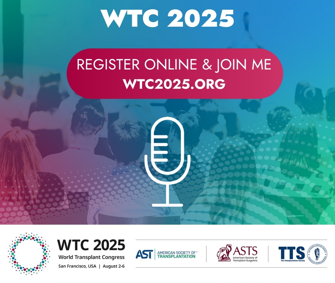 Join us at #WTC2025 for an unforgettable session by <a href="/MartaCrespoHEM/">Marta Crespo</a>  on “ Pretransplant Response to Immunosuppressants Measured with Immunobiogram Predicts First-Year Rejection in Kidney Transplant Recipients .” on Aug. 5  at the Moscone Center in SF, CA