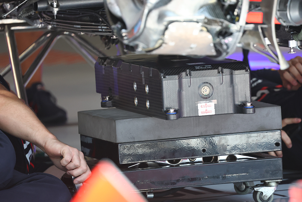 Nothing new, just a cool shot of the energy store of the #Honda PU on the #RedBull #TechF1 #AustrianGP