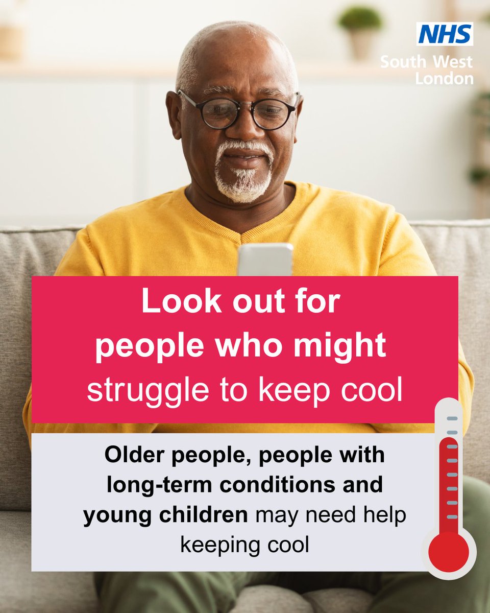 The weather is going to be hot over the next few days with temperatures reaching 30C!☀️

If you are going out in the hot weather, remember to:
💧 Drink plenty of fluids
😎 Apply sunscreen
👋 Check in on vulnerable family &amp; friends

Find out more 👇 
gov.uk/government/pub…