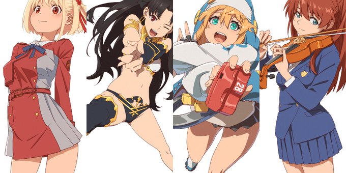 #今月描いた絵を晒そう 春アニメおかわり。ジークアクス、ウィッチウォッチ、にんころ 