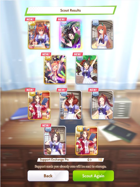 Official_iPN's tweet image. Never lucky in gacha, but the one time I am it’s umamusume 💀
First I got McQueen, then these after.
Is this even good?