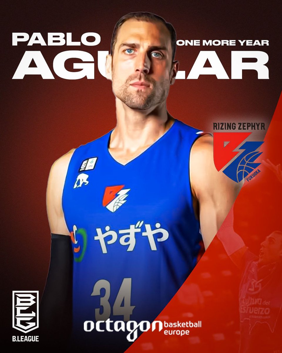 ChidiacOCT's tweet image. 6th Consecutive season for @pabloaguilar34 in the @B_LEAGUE . The Spanish International will continue to showcase his talents and leadership with @rz_fukuoka.
@OctagonBballEU #ライジングゼファーフクオカ
#Bリーグ #パブロ・アギラール
#octagonfamily #Fukuoka