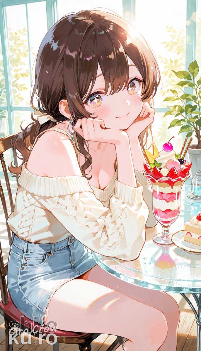 cirocrow4696's tweet image. おはようございます✨
今日はパフェの日らしいです
「パーフェクトゲーム(完全試合)」達成の日と語呂で結びついてるとか💦
でも自分は甘さは好きだけど、見た目がカラフルすぎて逆に緊張するタイプです🍓
今日も1日よろしくお願いします😊
#AIイラスト #AIart