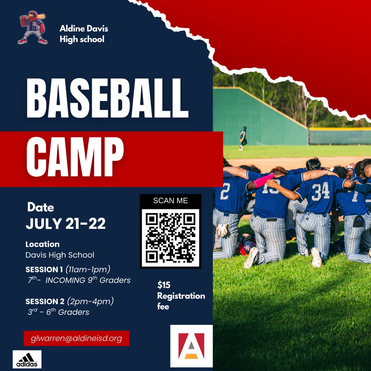 Aldine Davis Falcons Baseball (@_davisbaseball) on Twitter photo 📣 Calling all future champs! 🧢🔥
Join us for the Aldine Davis Baseball Camp — two days of drills, skills, and sharpening your game!💪🏾 Come train with the best and rep your squad with pride!
#DiamondBoyzofElla #HustleAndHeart #GrindTime <a href="/Davis9_AISD/">Davis 9 IB - Aldine ISD</a> <a href="/DavisHS_AISD/">General Benjamin O. Davis, Jr. Senior High School</a> <a href="/AldineSports/">AldineISDSports</a> 📣 Calling all future champs! 🧢🔥
Join us for the Aldine Davis Baseball Camp — two days of drills, skills, and sharpening your game!💪🏾 Come train with the best and rep your squad with pride!
#DiamondBoyzofElla #HustleAndHeart #GrindTime <a href="/Davis9_AISD/">Davis 9 IB - Aldine ISD</a> <a href="/DavisHS_AISD/">General Benjamin O. Davis, Jr. Senior High School</a> <a href="/AldineSports/">AldineISDSports</a>