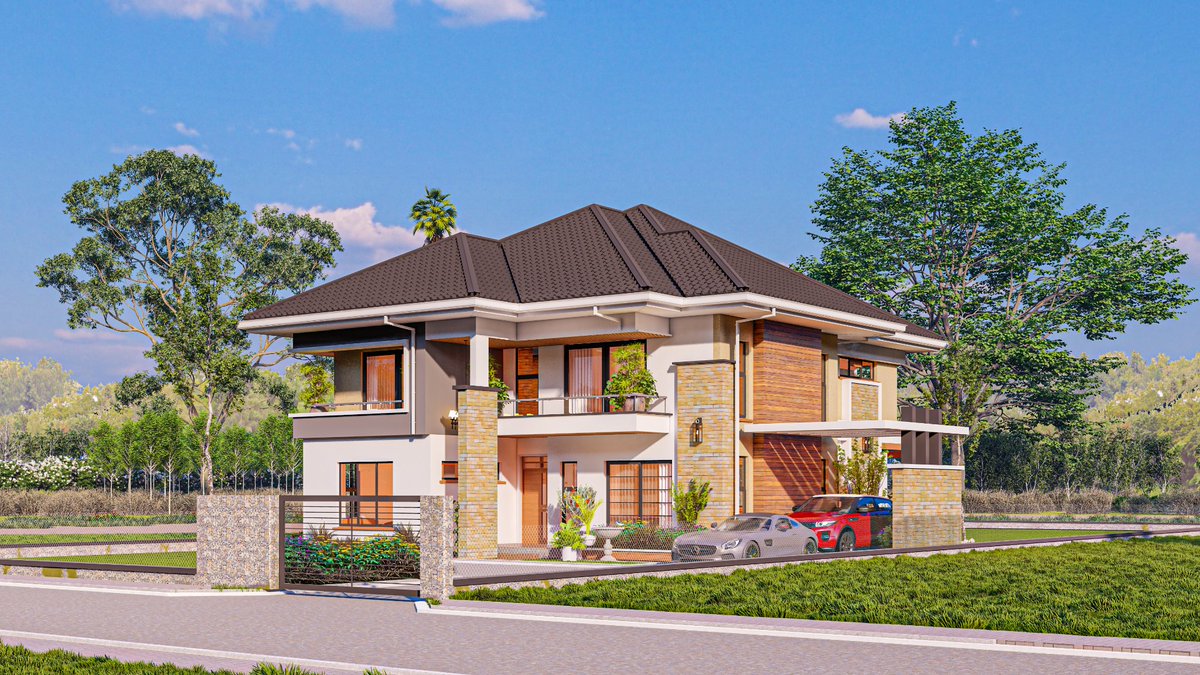 A 4 bedroom  all en-suite maisonette  design sitting on 20x50m parcel of land.
 
Highlights:
1. Spacious Lounge 
2. Open plan kitchen with central island 
3. Dining with spill out area in the back.
4. En-suite Guest Bedroom
5. Family Room with balcony Access
6. Pantry + Laundry