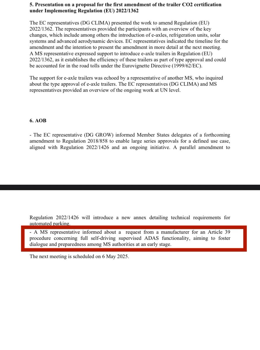 🔥🇪🇺 Tesla did applied for FSD (Supervised) approval in Europe! A launch may happen soon.

This marks the first written confirmation that Tesla will use the Article 39 exemption under Regulation (EU) 2018/858 to temporarily allow FSD as an innovative technology.