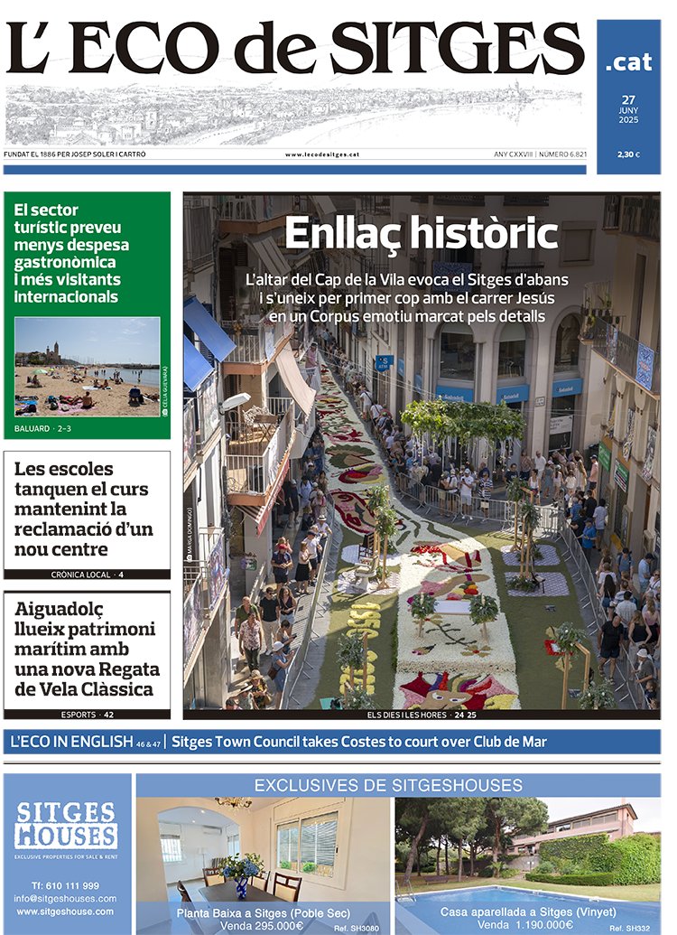 La portada de #Sitges. Aquesta setmana destaquem la celebració del <a href="/corpusdesitges/">Corpus de Sitges</a>. També parlem de les previsions del sector turístic, del tancament del curs escolar i de la Regata de Vela Clàssica que se celebra a Aiguadolç.
▶️iquiosc.cat/publicacions/l…