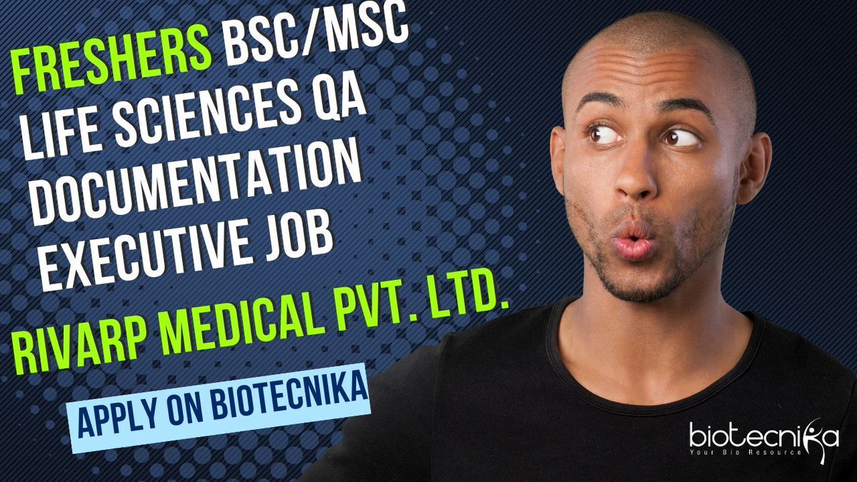 biotecnika's tweet image. 🎯 Freshers Alert! QA Documentation Executive role open for BSc/MSc Life Sciences grads – no experience required!

📍 Location: Gujarat

Apply 👉 biotecnika.org/2025/06/freshe…

Tag a friend + Subscribe FREE: biotecnika.org/subscribe
#FreshersJob #LifeSciences #QAJobs #BiotechCareer