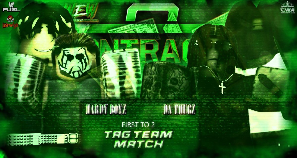 💵 TAG TEAM ACTION 💵

After The Ferocious Attack &amp; Callout By Visk Hardy At The Last Show, The Match Is Official.

The Hardy Boyz VS Da Thugz, Live This Saturday At WEW CITC.

Who Will Leave Victorious? Who Will Make A Statement? 

Find Out This Saturday.
