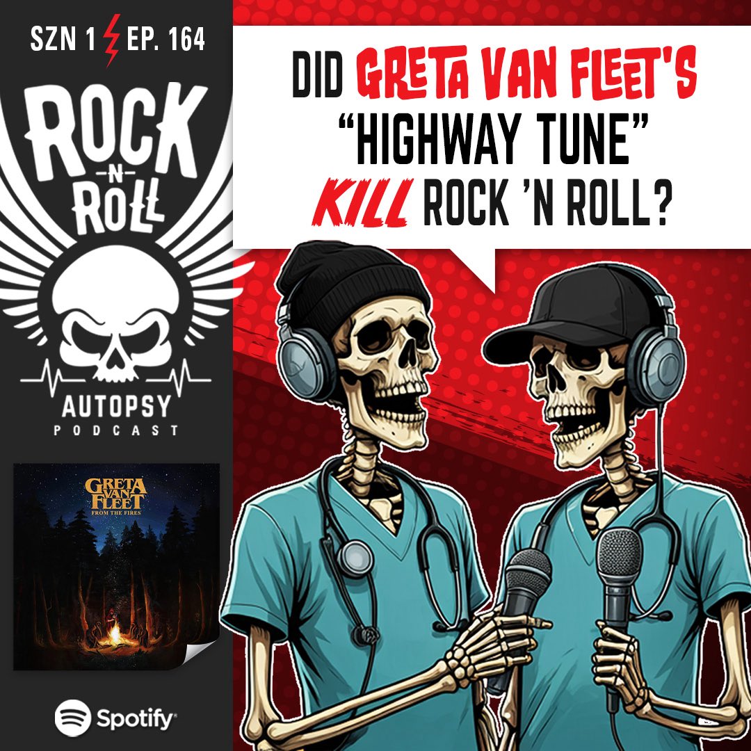 ⚖️ Greta Van Fleet goes under the knife!

Is Highway Tune a Led Zeppelin ripoff or a righteous revival?
We examine the evidence 🕵️‍♂️
Gratuitous Boomerism? Culture Vulturism? You decide.

🎧 Stream the autopsy: open.spotify.com/episode/1RQ5OF…
#GretaVanFleet #LedZeppelin #Podcast