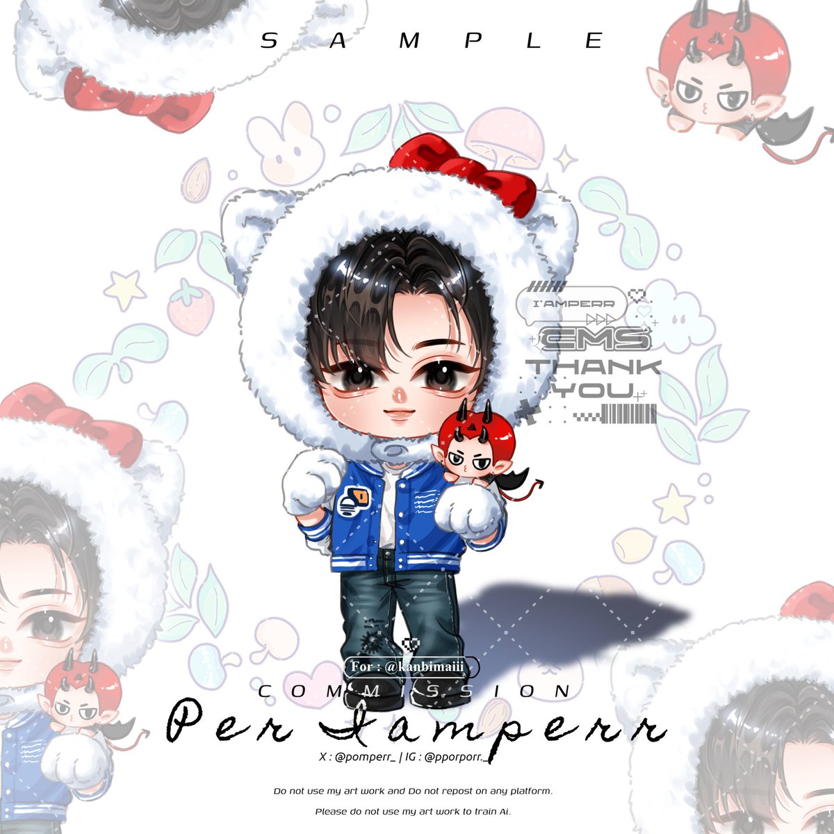 iampercms's tweet image. 🧸SAMPLE : สเกลจิบิเต็มตัว
—————————————

• commission 
(Illustration by : iamperr )
——— Thank you 🎀✨
#iamperrCMS