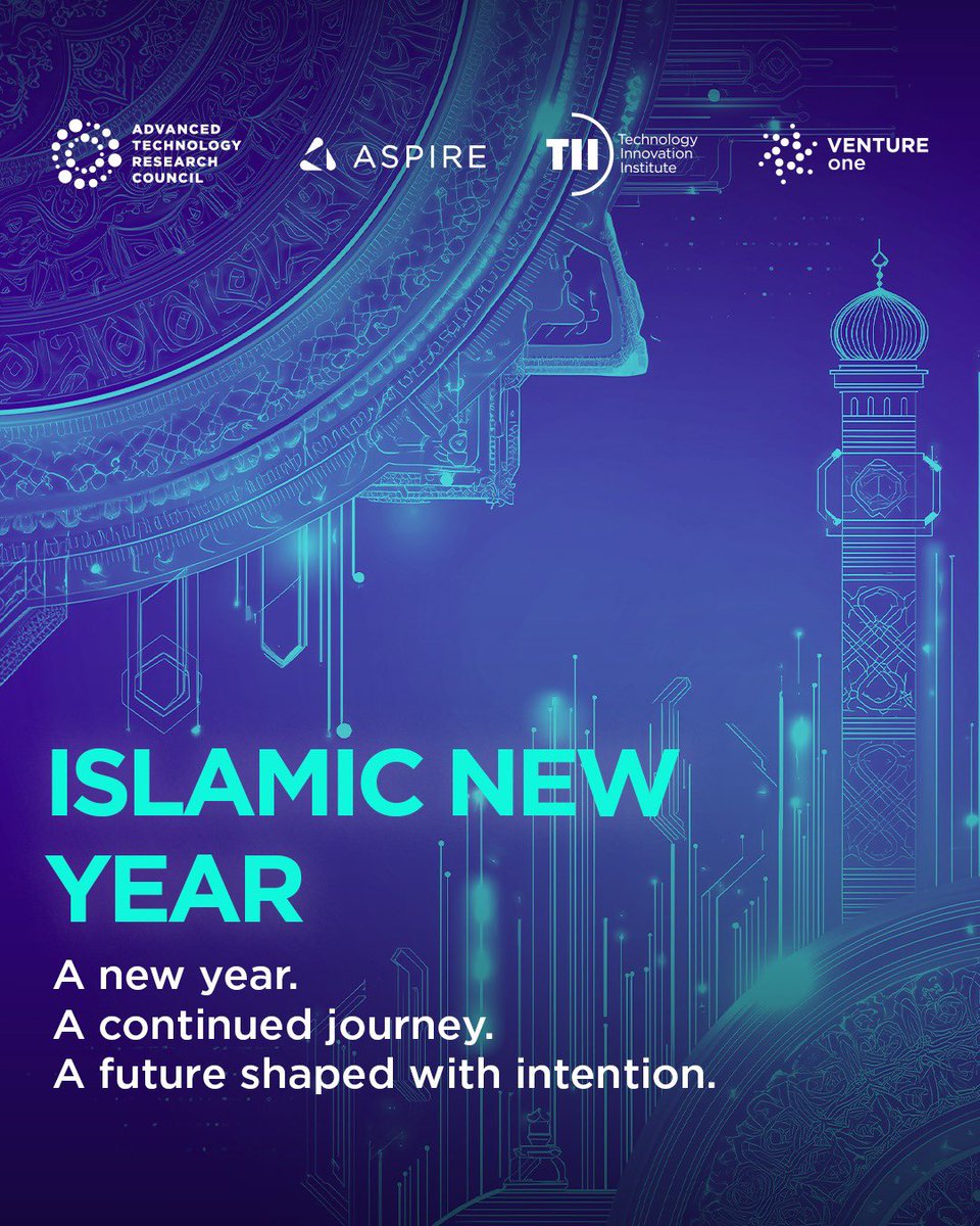 atrcuae's tweet photo. Islamic New Year 1446 is a moment to reflect, reset, and move forward with purpose.

At ATRC, we’re reminded that true progress is built on values and intention.
Wishing you a meaningful start to the new year. 🌙

#ATRC #TII #VentureOne #ASPIRE https://t.co/2GwKWI4axi