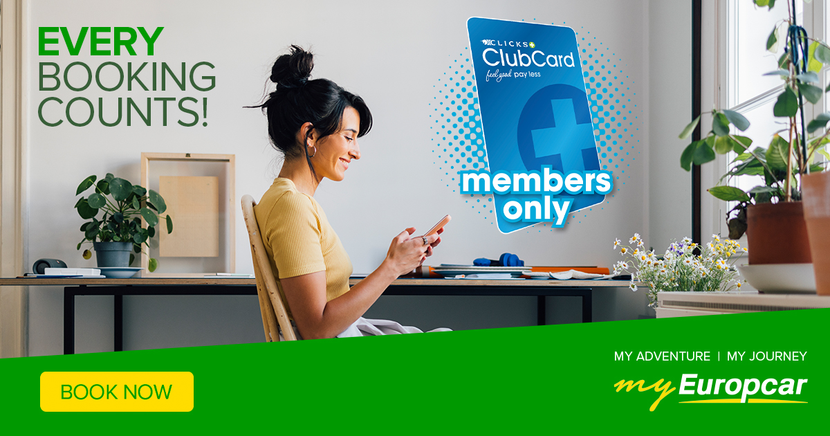 EuropcarSA's tweet image. Earn up to x5 ClubCard points for each rental, with Europcar. Link your Clicks ClubCard to your Europcar profile and collect points on every booking. 

Book now: europcar.co.za/rewards/clicks

#EuropcarSA #SmartShopper #LoyaltyRewards #EarnWhileYouDrive #CarRentalMadeEasy