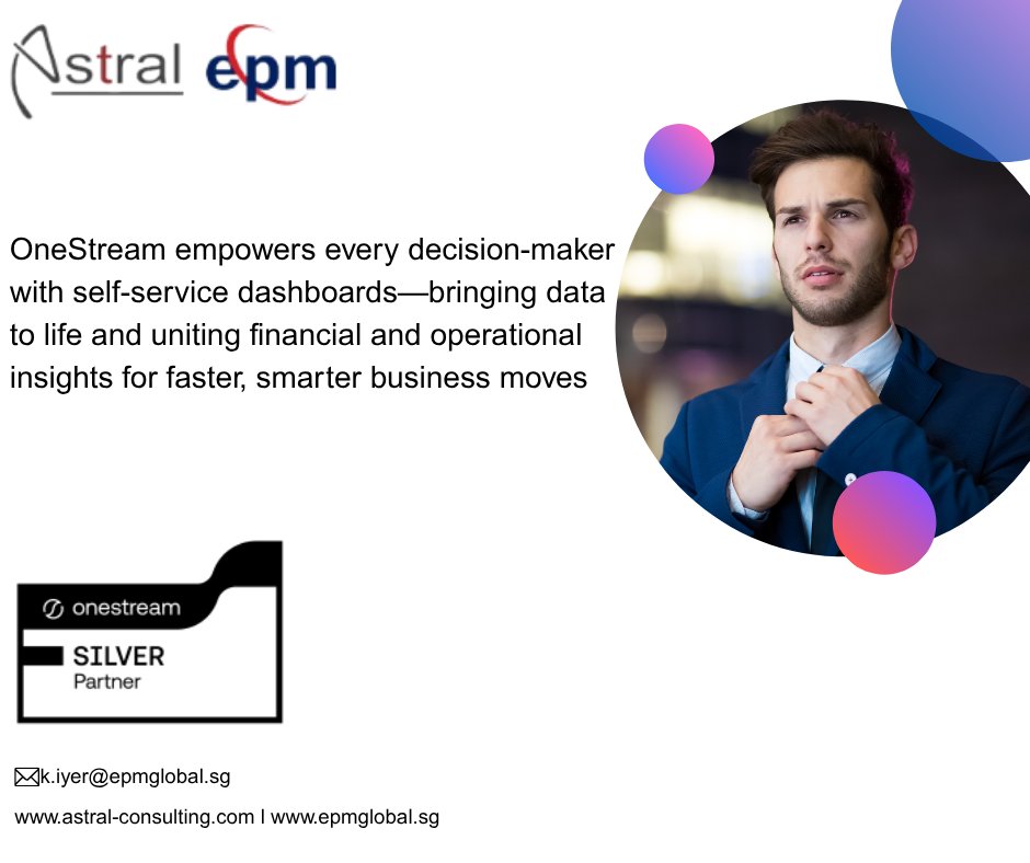 astralmcpl's tweet image. @epmospartner OneStream’s self-service interactive dashboards enable executives, managers, and business users to bring data to life—providing the insights needed to make quicker, better decisions.

Reach out to k.iyer@epmglobal.sg for a Demo.

#OneStream #interactivedashboards