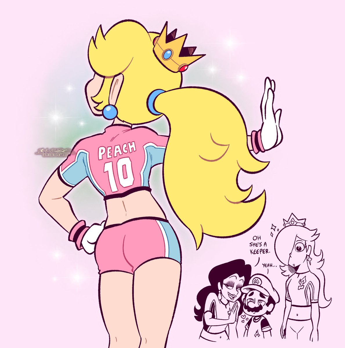 ピーチ姫 「Might as well.」|Brandon Santiagoのイラスト