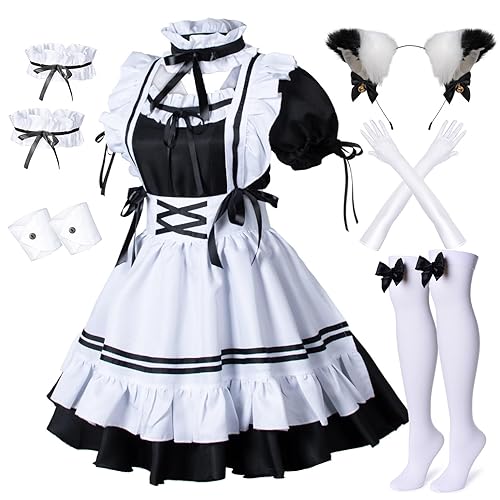 Sentreats's tweet image. An item on my Throne wishlist just got fully funded: Wannsee Anime French Maid Apron Lolita Fancy Dress Cosplay Costume Furry Cat Ear Gloves Socks set(XL) - X-Large - Black-white. Thank you! throne.com/sentreats #Wishlist #Throne