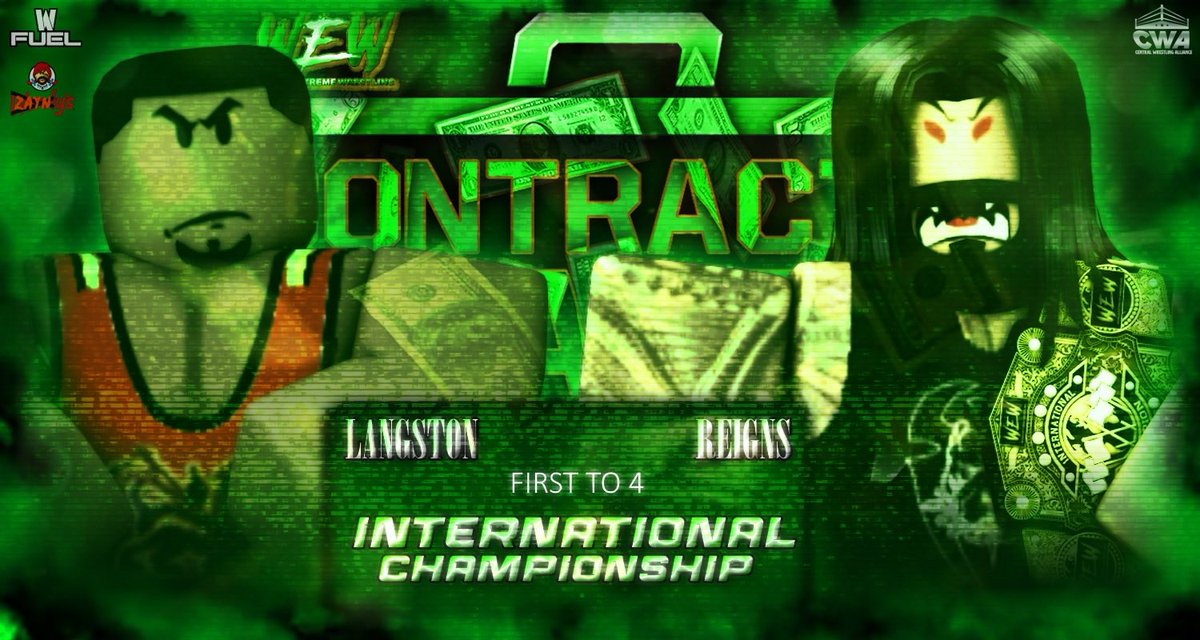 💵 INTERNATIONAL CHAMPIONSHIP 💵

Big Beefy Men Battling It Out This Saturday, As Big M Langston Challenges Owen Reigns For His Championship.

This Is A Match You Wouldn’t Want To Miss!

Find Out Who Wins This Saturday, Live On WEW Network.