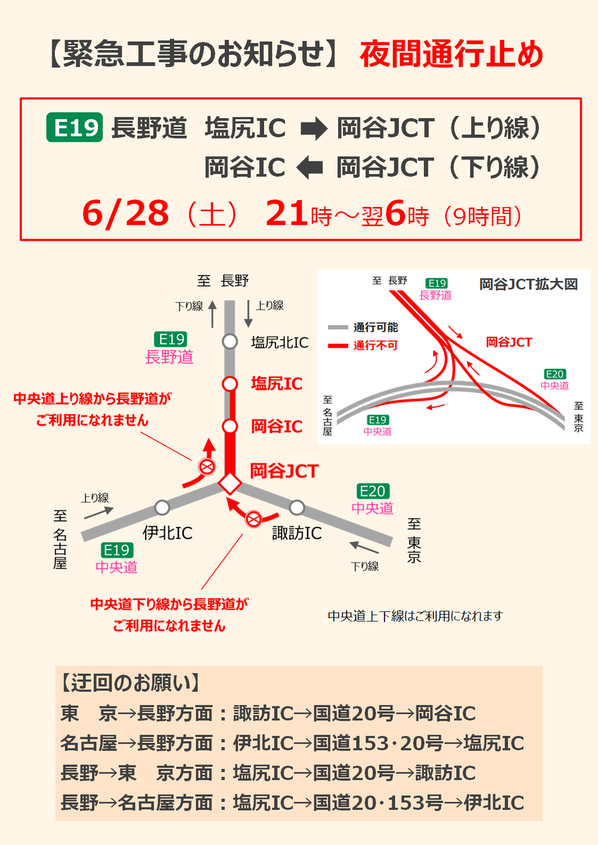 NEXCO中日本 八王子支社 (@c_nexco_hachi) / Posts / X