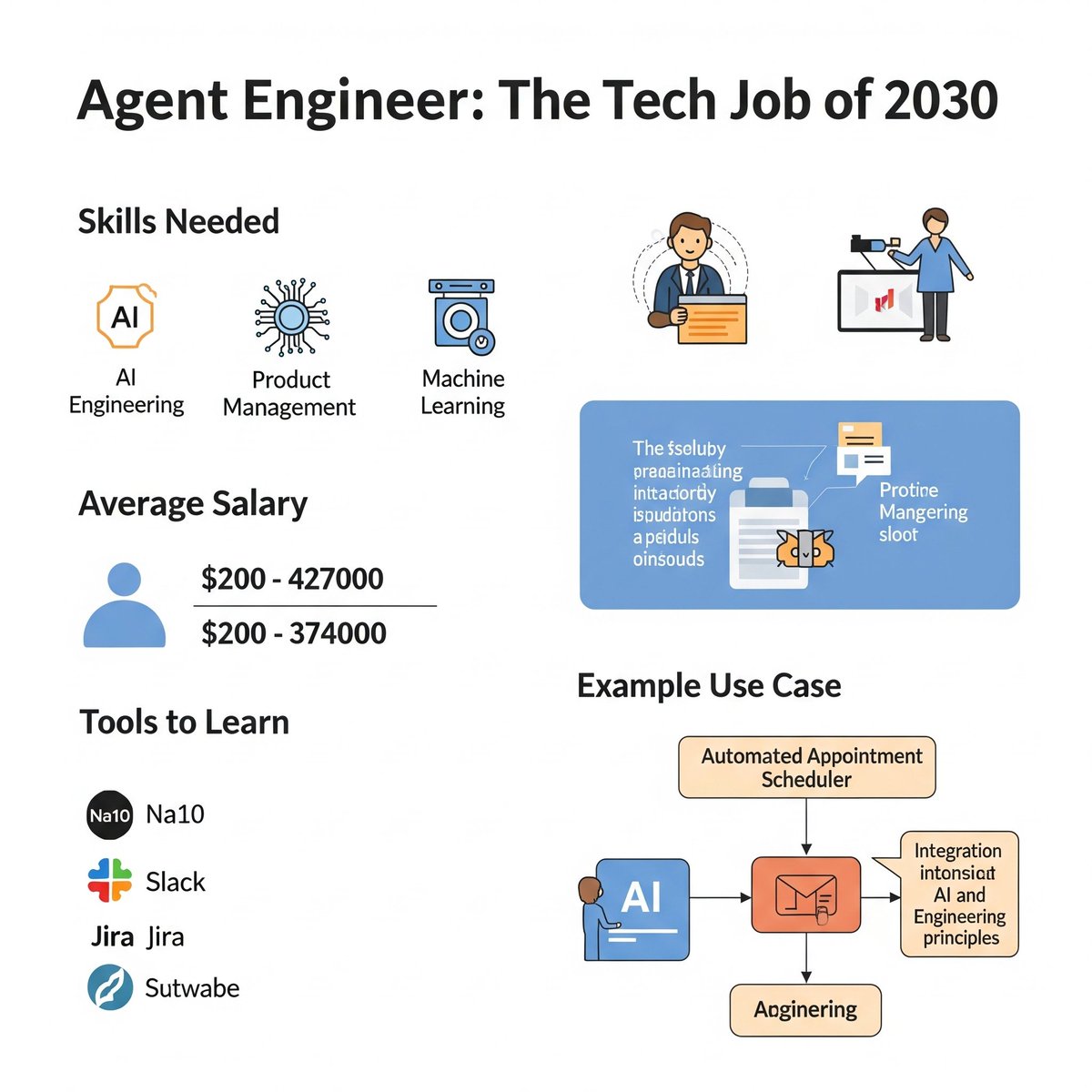 ChandilTarun's tweet image. 🚀 Agent Engineering = future of tech! Build AI agents to automate real tasks—no code needed. Top 2030 career, ₹18–22L avg salary. Use open-source tools like Na10 &amp;amp; n8n to automate Slack, Jira &amp;amp; more. Start now! #AI #AgentEngineering #Automation #TechCareers