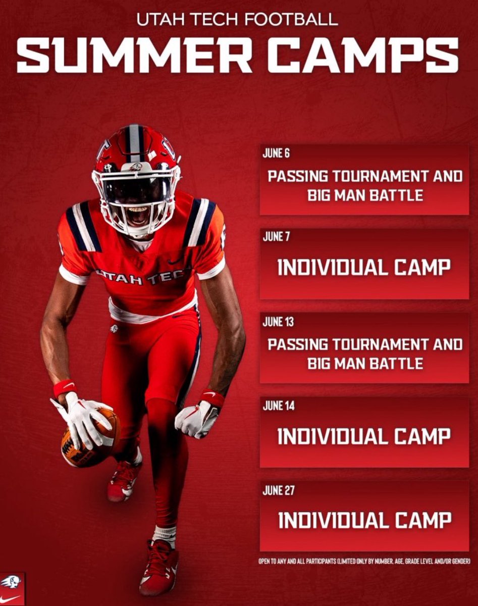 Mark“Cali🌴”Enriquez (@mark4enriquez) on Twitter photo I will be attending the Utah tech camp tomorrow very excited to get out there and compete !! <a href="/UtahTech_Fball/">Utah Tech Football</a> <a href="/KyanBrumfield/">Coach Ky</a> <a href="/RecruitCopper/">Copper Canyon Recruits🟠⚫️🏹</a> <a href="/coachschenks/">Rodger Schenks</a> <a href="/walkerj5515/">Josh Walker</a> I will be attending the Utah tech camp tomorrow very excited to get out there and compete !! <a href="/UtahTech_Fball/">Utah Tech Football</a> <a href="/KyanBrumfield/">Coach Ky</a> <a href="/RecruitCopper/">Copper Canyon Recruits🟠⚫️🏹</a> <a href="/coachschenks/">Rodger Schenks</a> <a href="/walkerj5515/">Josh Walker</a>