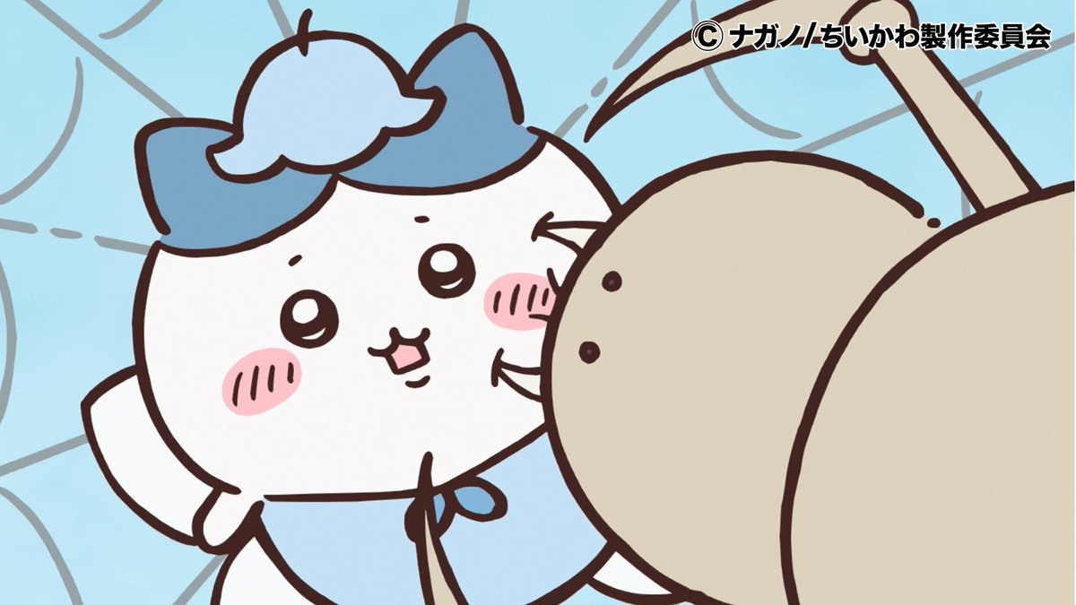 anime_chiikawa's tweet photo. 週の始まり月曜日✨
外出の際は
虫刺されに気をつけよう🕷️

#アニメちいかわ
#ちいかわ https://t.co/jMPVagyU0q