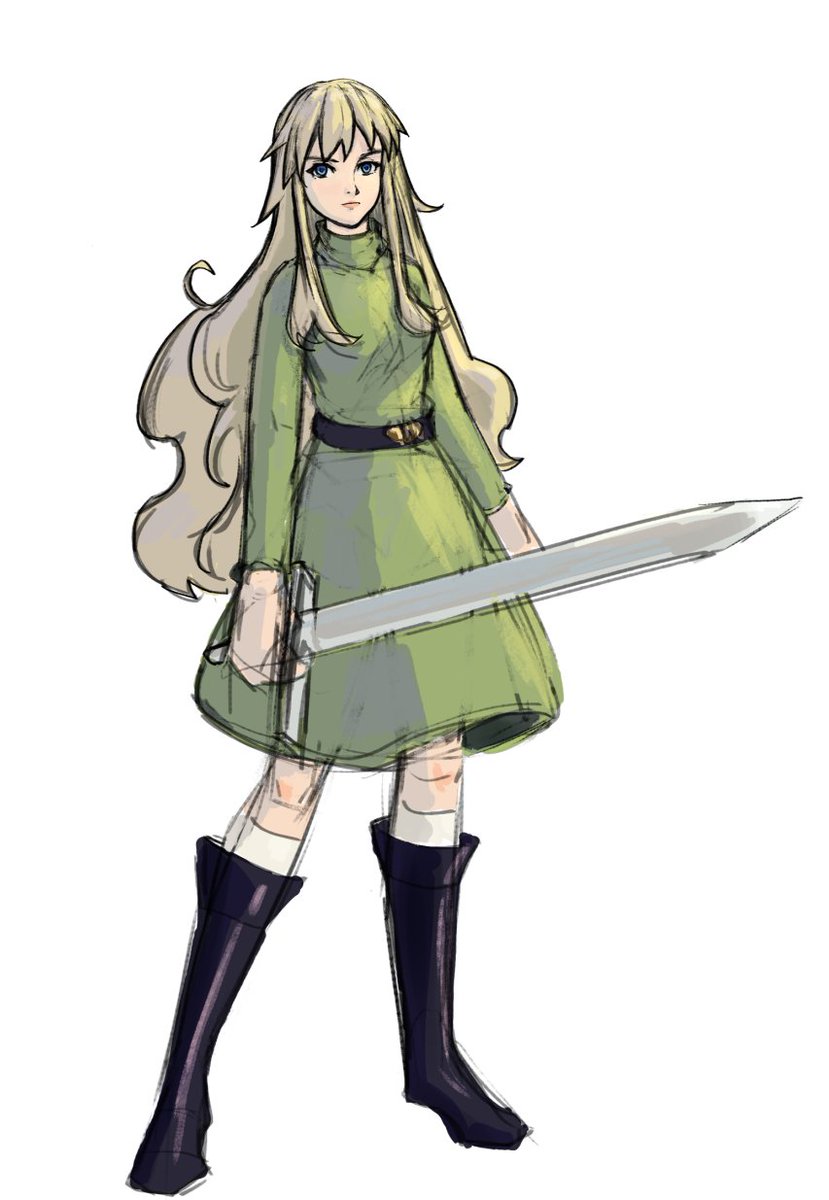 random doodling sword girls as per usual