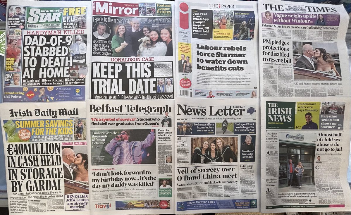 FRIDAY 27-6-25 HEADLINES ….. #BuyANewspaper