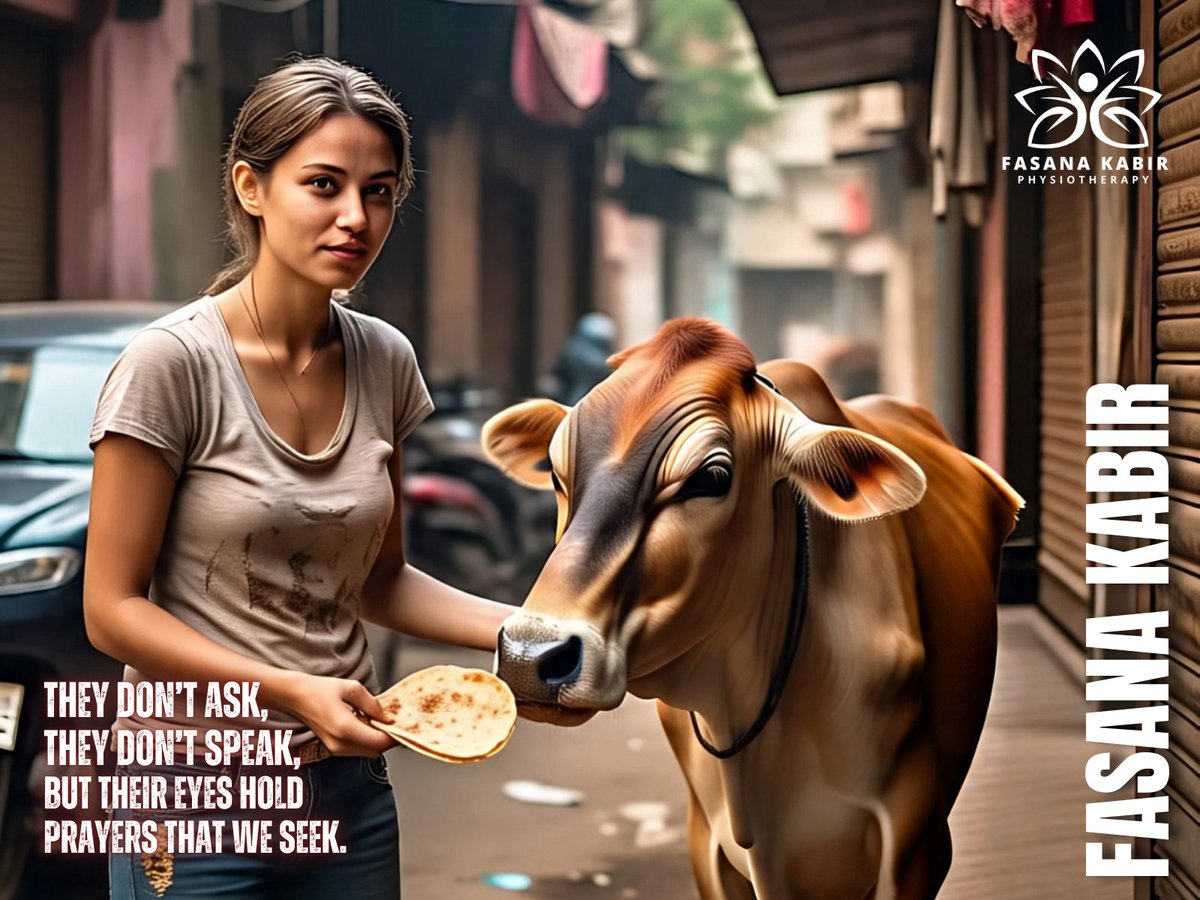 FasanaTherapist's tweet photo. They don’t ask, they don’t speak, But their eyes hold prayers that we seek. 
A roti for the hungry, a bowl for the stray, God walks the earth in this silent way. 
Feed a soul that has no name, Kindness needs no wealth or fame.  

"One Good Deed at a Time." 
Fasana Kabir https://t.co/ACUTTvZt1Z