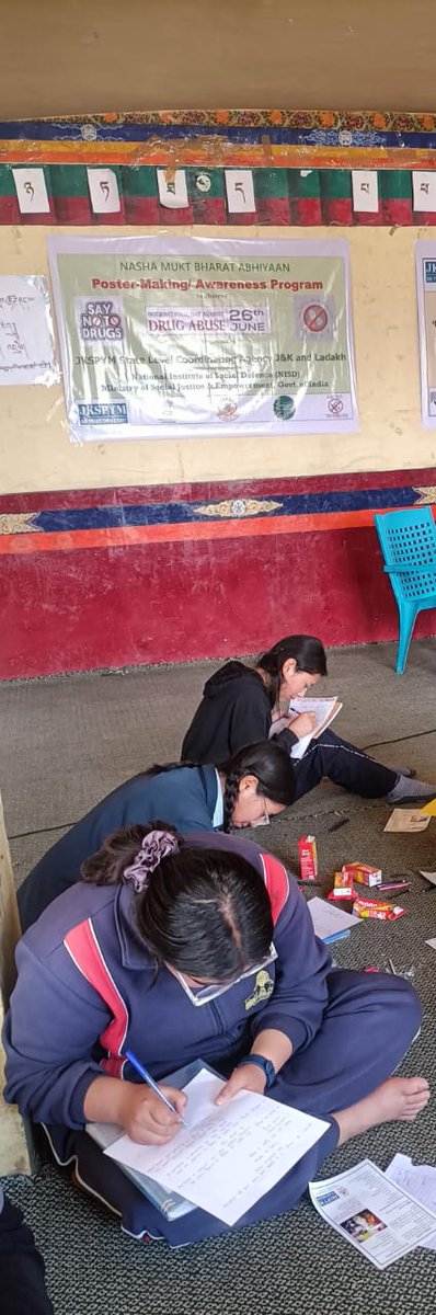 JKSPYM_NGO (@jkslca) on Twitter photo SLCA of J&K Ladakh organized Awareness program cum poster-making competition for students at Leh, Ladakh. Around 70 students participated in the event. Program organized in collab. with <a href="/MSJEGOI/">Ministry of Social Justice & Empowerment, GOI</a> <a href="/NMBA_MSJE/">Nasha Mukt Bharat Abhiyaan</a> <a href="/NISD_India/">National Institute of Social Defence (NISD)</a> <a href="/PIBSrinagar/">PIB in Jammu Kashmir & Ladakh</a> <a href="/lg_ladakh/">Office of the Lt. Governor, Ladakh</a> <a href="/diprleh/">DIPR Leh</a> <a href="/ddnewsladakh/">DD NEWS LADAKH</a> SLCA of J&K Ladakh organized Awareness program cum poster-making competition for students at Leh, Ladakh. Around 70 students participated in the event. Program organized in collab. with <a href="/MSJEGOI/">Ministry of Social Justice & Empowerment, GOI</a> <a href="/NMBA_MSJE/">Nasha Mukt Bharat Abhiyaan</a> <a href="/NISD_India/">National Institute of Social Defence (NISD)</a> <a href="/PIBSrinagar/">PIB in Jammu Kashmir & Ladakh</a> <a href="/lg_ladakh/">Office of the Lt. Governor, Ladakh</a> <a href="/diprleh/">DIPR Leh</a> <a href="/ddnewsladakh/">DD NEWS LADAKH</a>