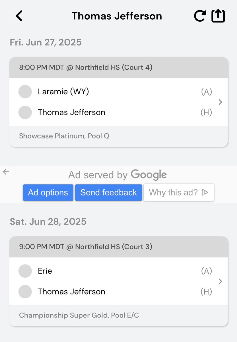 Schedule for the <a href="/ColoradoLive_SS/">COLORADO LIVE Scholastic Showcase</a> this weekend with Thomas Jefferson High School. Hoping for a fun and successful weekend!