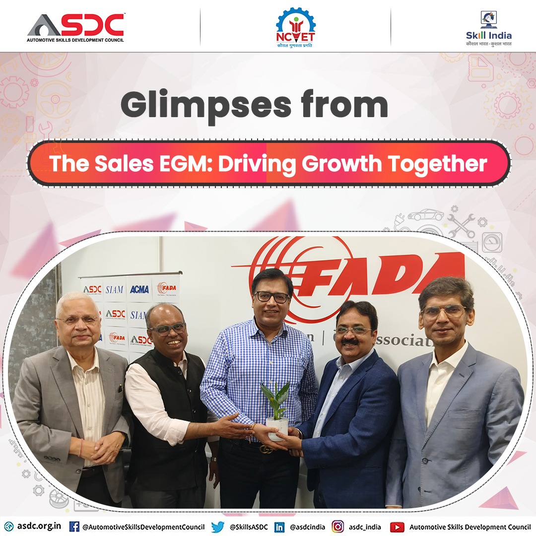 From strategic discussions to powerful insights — the Sales EGM brought together leaders from ASDC and eminent experts from the automotive industry.
With collective experience and shared vision, the forum focused on driving growth, innovation, and future-ready solutions.