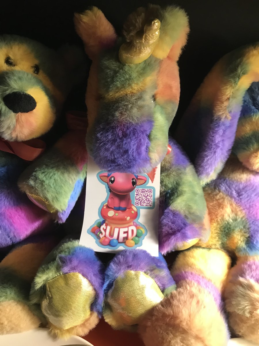 This sticker has remained in a cafe with hundreds of daily visitors for about two months now. The staff even moved the plushy to a new location but kept the sticker. I'm trying to leave them everywhere I go, even indoors. Lets go $UFD