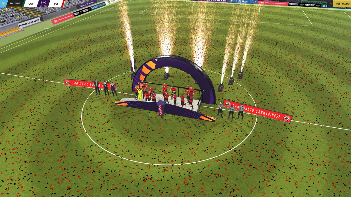 We have just won the San Marino league after 3 seasons, not my proudest moment but beating a team that has made european competitions 3 years in a row and have 4 million on balance vs us with negative balance.