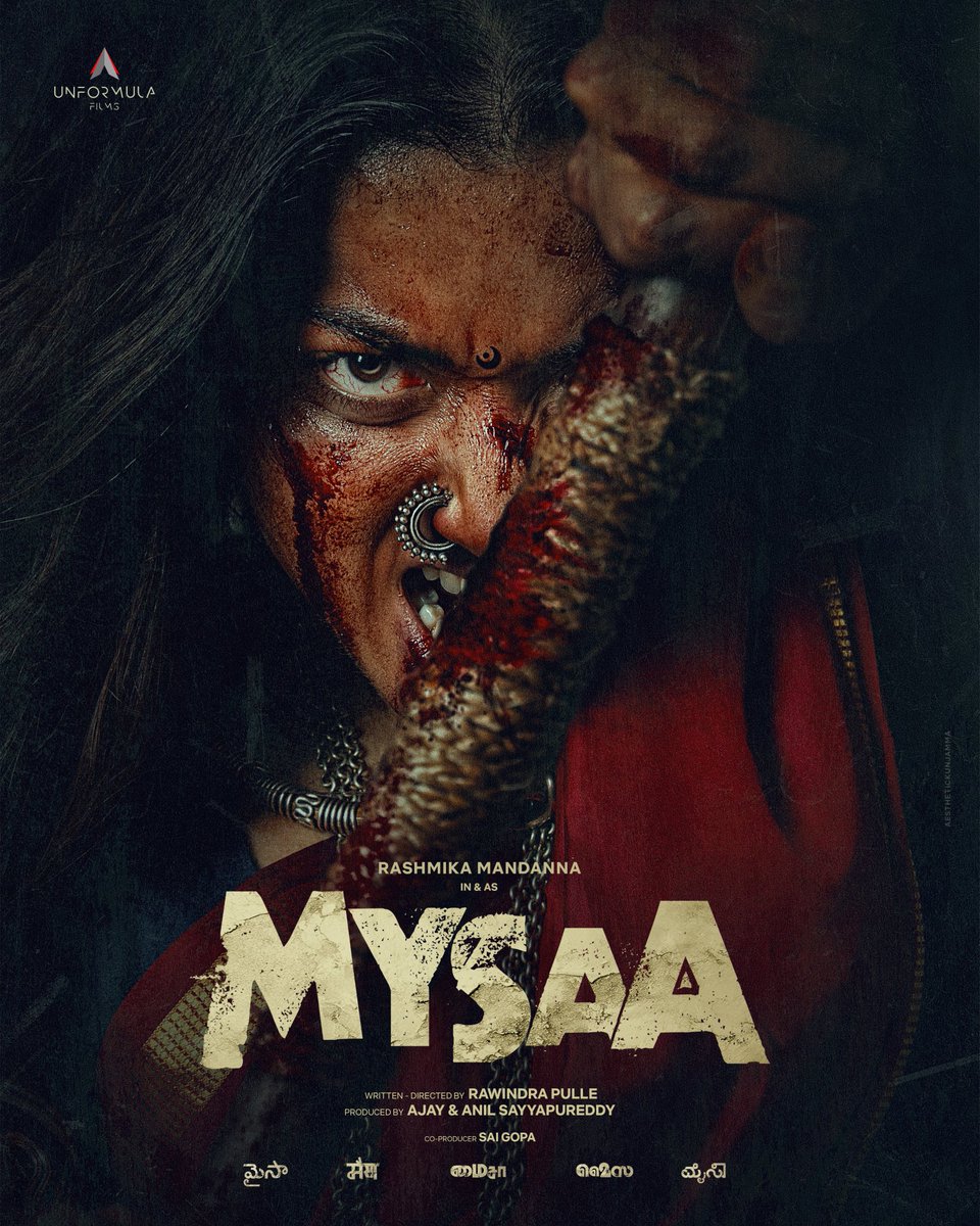 moviemanblogger's tweet photo. RASHMIKA MANDANNA STARRER NEXT FILM IS TITLED AS "MYSAA"
.
.
#RashmikaMandanna #unformulafilms #rashmikamandannafc #rawindrapulle #RashmikaMandannaunleashed #rashmikamandanna😍 #rashmikamandannafilms #kubera #pushpa2 #animal #animalthefilm #moviemanblogger
.
.
@moviemanblogger https://t.co/lwn0gtdJ9e