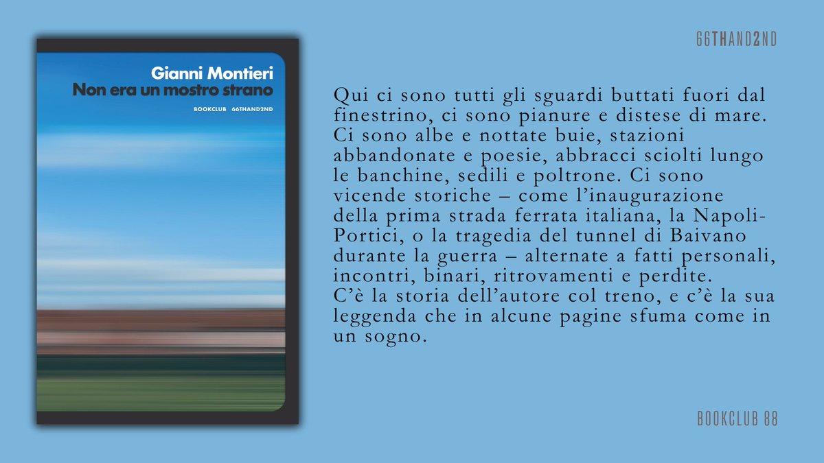 "Non era un mostro strano", il nuovo libro di Gianni Montieri, da oggi in tutte le librerie 🚂💙