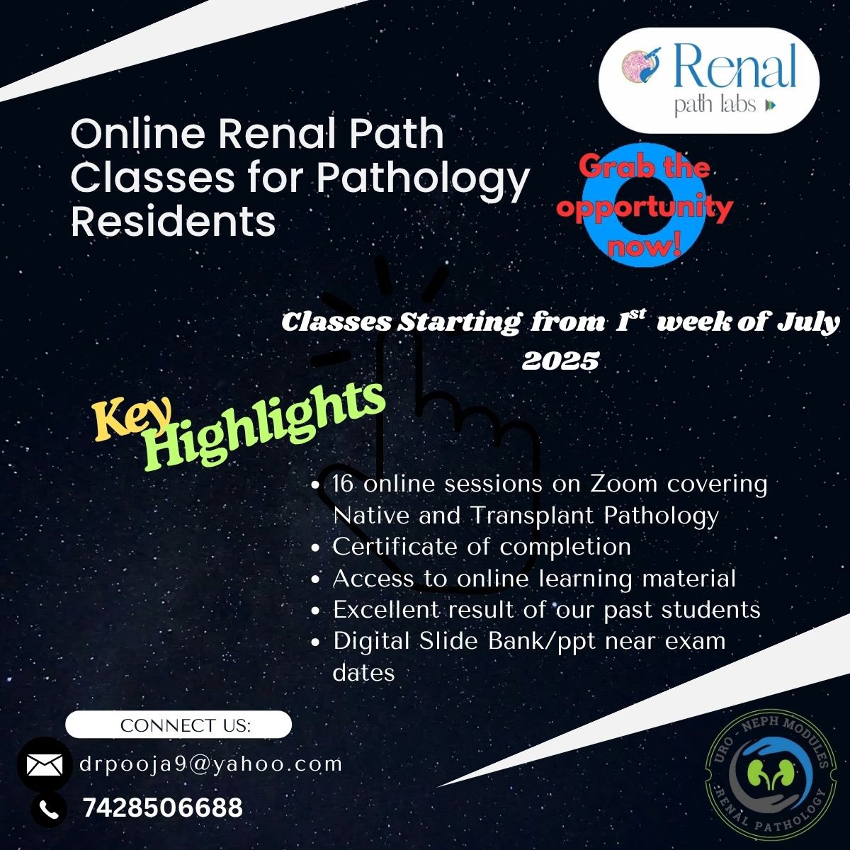 RenalPathLabs's tweet image. Interactive, informative & fun..
That defines our online Renal Path Classes for Nephro & Pathology residents for Indian& overseas students..More info & link on our LinkedIn platform.Let’s learn together..
#RenalPathClasses #UroNephModules #RenalPathLabs #Nephtwitter #PathTwitter