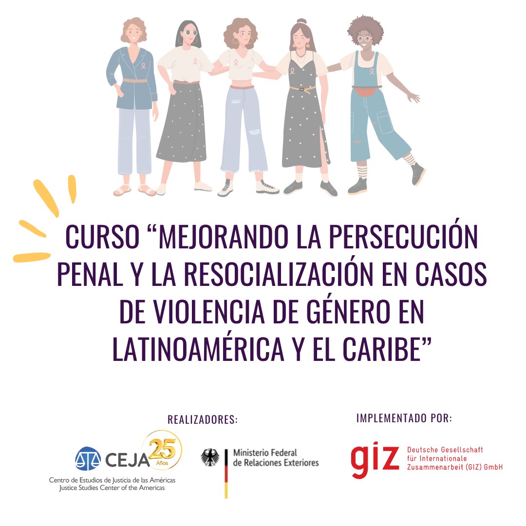 CEJAoficial's tweet image. 🔍 ¡Inicia una capacitación clave en #CostaRica!
El Centro de Estudios de Justicia de las Américas (CEJA), junto con GIZ, comienza un curso especializado para operadores/as de justicia sobre #ViolenciaDeGénero.
📍 San José, Costa Rica
Más en cejamericas.org/2025/06/26/cej…