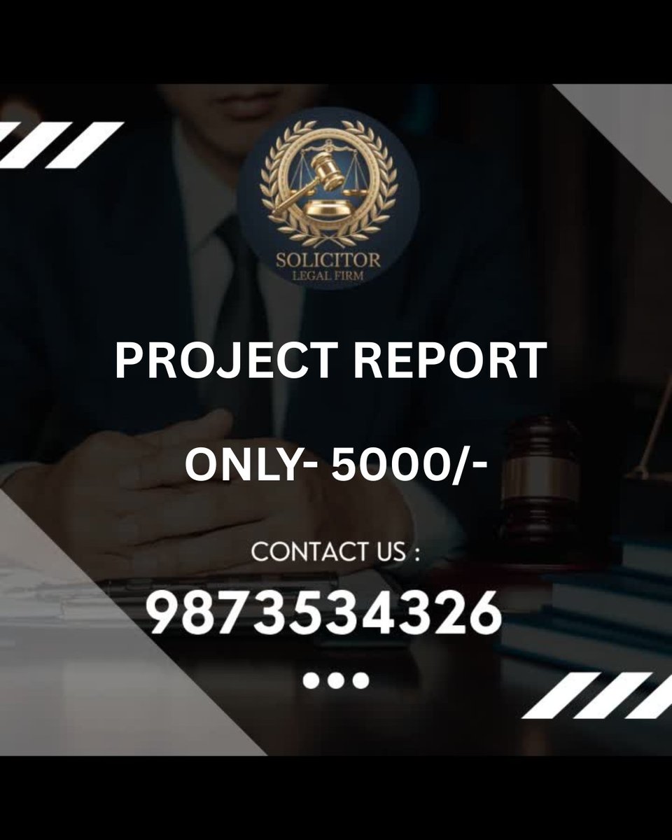 solicitor_legal's tweet image. ✅ Get Your Project Report Ready — Professionally Done by Solicitor Legal Firm!
📊 NGO | CSR | Business | Trust
📞 DM us today!
📘 Need a Project Report for Your NGO or CSR Work?
Let the experts at Solicitor Legal Firm handle it!
#ProjectReport #LegalSupport