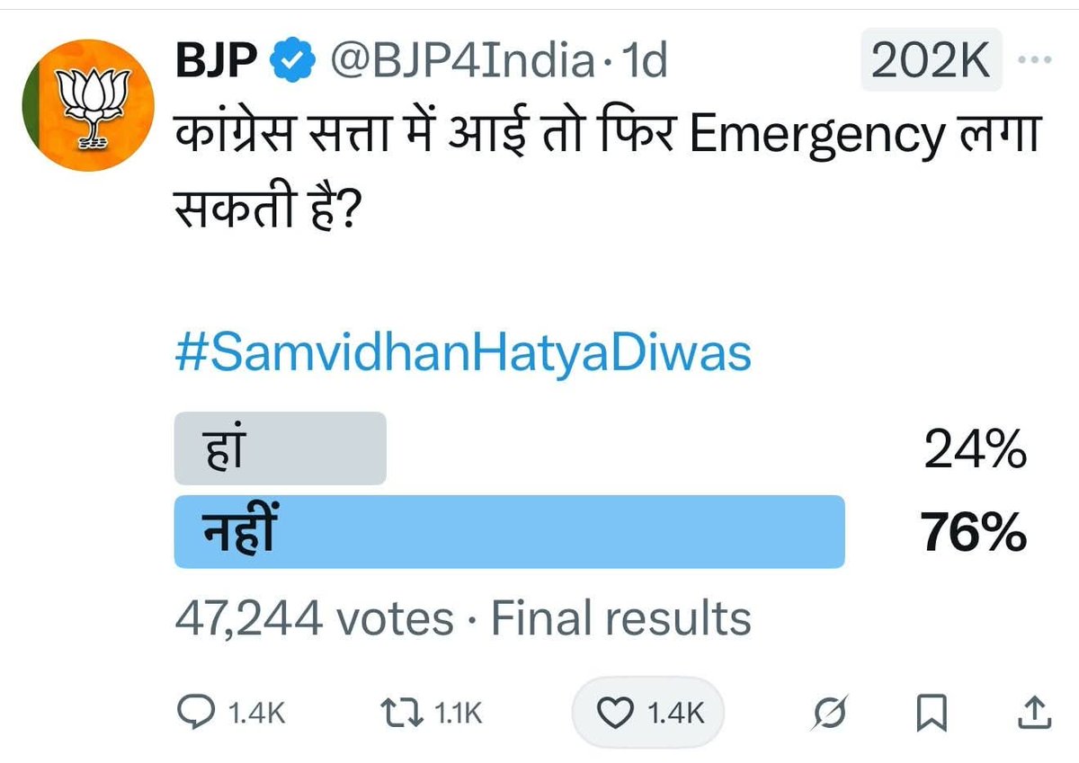 INCW UTTAR PRADESH (@incw_up) on Twitter photo Self - Explanatory...
рджреЗрдЦ рд▓рд┐рдпрд╛..рдЬрдирддрд╛ рднреА рд╕рд╛рде рдирд╣реАрдВ..рдХреНрдпрд╛ рдЧрд▓рдд рд╣реИ рдХреНрдпрд╛ рд╕рд╣реА рд╣реИ рд╕рдордЭ рд╣реИ рдЬрдирддрд╛ рдХреЛ.рд╢рд░реНрдо рд╣реИ рдХрд┐ рдЖрддреА рдирд╣реАрдВ..
рд╕рдордЭ рд░рд╣реЗ рд╣реИрдВ рдирд╛ рдЖрдк?
#NYAY_KA_PATH_AGNIPATH
#RahulKoLaoDeshBachao
#SamvidhanHatyaDiwas
#SamvidhaanHatyaDiwas
<a href="/BJP4India/">BJP</a>
<a href="/INCIndia/">Congress</a>
<a href="/INC_Warriorss/">Indian National Congress Warriors, INCW</a>
<a href="/LakshmiIndiaInc/">Lakshmi S Nair</a> Self - Explanatory...
рджреЗрдЦ рд▓рд┐рдпрд╛..рдЬрдирддрд╛ рднреА рд╕рд╛рде рдирд╣реАрдВ..рдХреНрдпрд╛ рдЧрд▓рдд рд╣реИ рдХреНрдпрд╛ рд╕рд╣реА рд╣реИ рд╕рдордЭ рд╣реИ рдЬрдирддрд╛ рдХреЛ.рд╢рд░реНрдо рд╣реИ рдХрд┐ рдЖрддреА рдирд╣реАрдВ..
рд╕рдордЭ рд░рд╣реЗ рд╣реИрдВ рдирд╛ рдЖрдк?
#NYAY_KA_PATH_AGNIPATH
#RahulKoLaoDeshBachao
#SamvidhanHatyaDiwas
#SamvidhaanHatyaDiwas
<a href="/BJP4India/">BJP</a>
<a href="/INCIndia/">Congress</a>
<a href="/INC_Warriorss/">Indian National Congress Warriors, INCW</a>
<a href="/LakshmiIndiaInc/">Lakshmi S Nair</a>