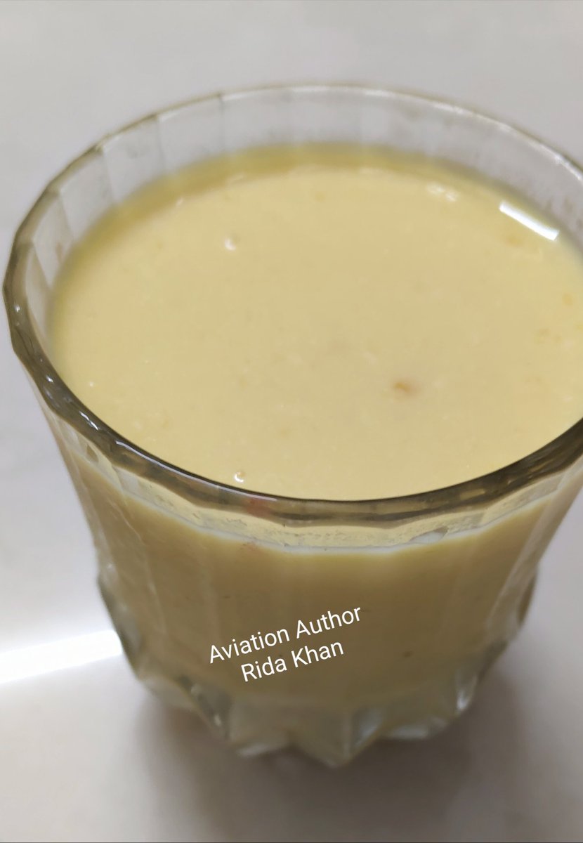 As mango 🥭 season is still on &amp; monsoon also started so today in the morning I made mango lassi for everyone at home.. to enjoy the cool weather though there was no rain but still dark black clouds were there.. 
#food #foodie