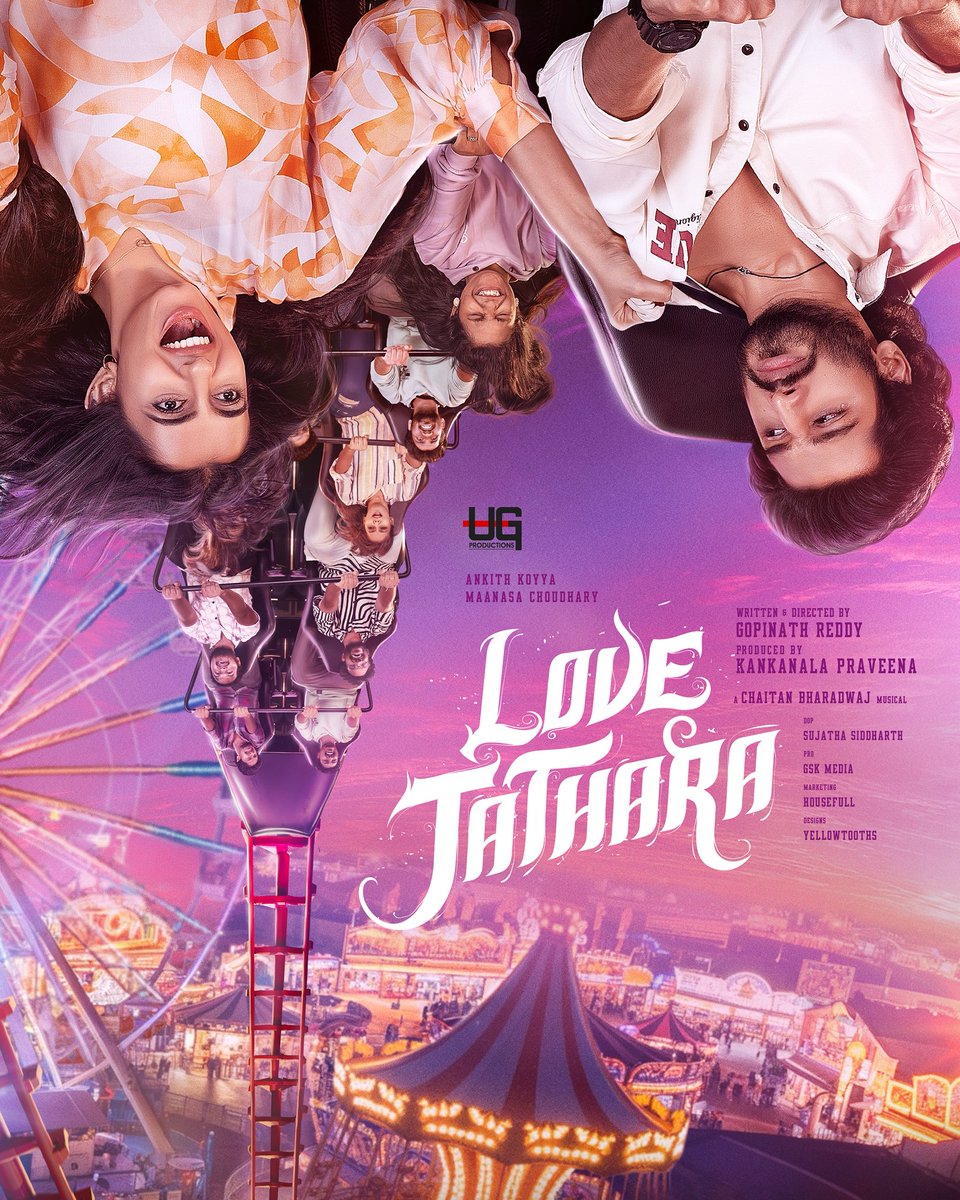 Maanasa_chou's tweet photo. Presenting the title &amp; first look of #LoveJathara
Starring @AnkithKoyyaLive &amp; @Maanasa_chou 
A @chaitanmusic Musical
Cinematography - #SujathaSiddharth 
Written &amp; Directed by @gopinath_reddyy 
Produced by @kpraveenareddyy under @ugproductions06 https://t.co/2YI6fGeIeX