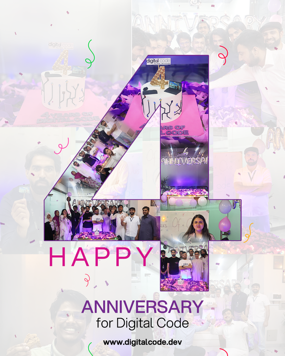 DigitalCode_Pk's tweet photo. Happy 4th Anniversary Digital Code🎉
Here's to more brilliance coming!✨
.
.
#DigitalCode #Anniversary #TeamDigitalCode #CompanyAnniversary https://t.co/1H9udR2k7h