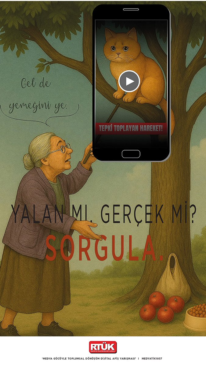 RTÜK'ün yaptığı tasarım yarışmasında bu tasarım 3 doçent ve 3 proftan oluşan jüride "sergilenmeye değer" görülmüş. Biz vaktimiz yok diye yarışmaya katılamayalım biri gelsin AI çiziminin üstüne telefon koyup yarışmaya göndersin. Yarışma da bunu kabul etsin. <a href="/rtukkurumsal/">RADYO VE TELEVİZYON ÜST KURULU</a>