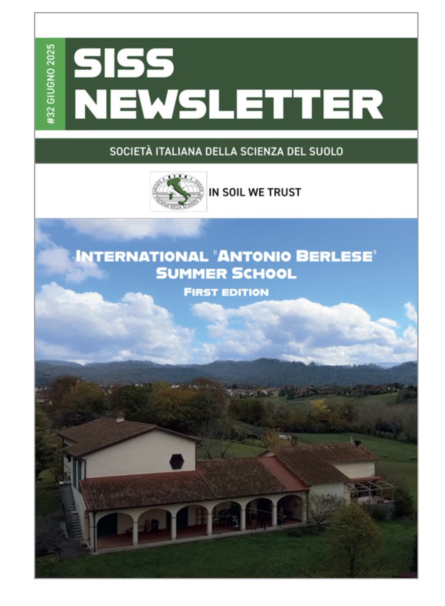 ‼️📣📆 SISS Newsletter n 32 is out now 

scienzadelsuolo.org/newsletter.php

#SISSNews #SISSSuolo #InSoilWeTrust