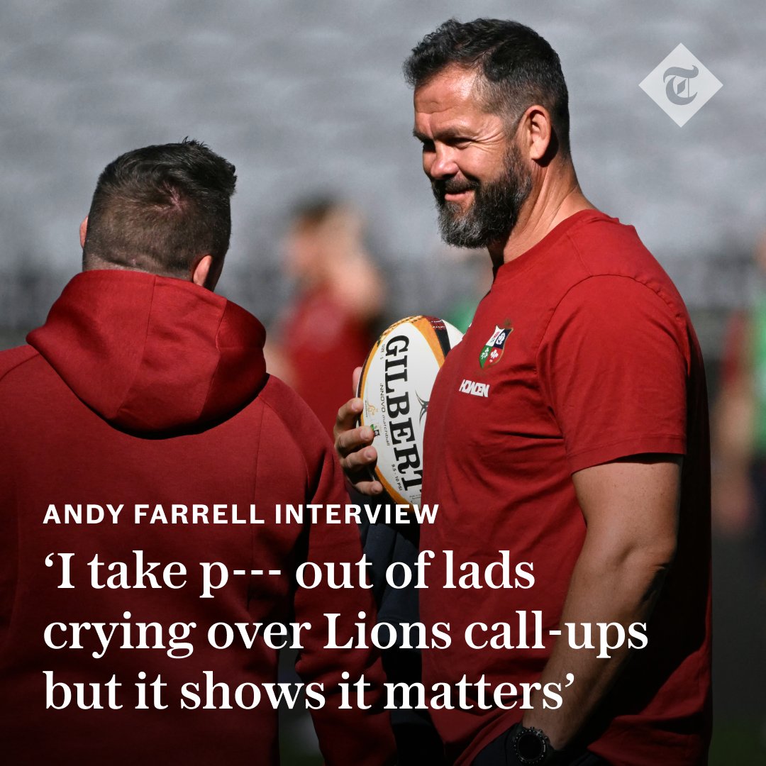 Telegraph Rugby (@telegraphrugby) on Twitter photo 🗣️ "When people get emotional, I think, ‘That is exactly the power of the shirt’”
Andy Farrell says tour of Australia will be the most important thing in world sport by a country mile
Read his interview with <a href="/GavinMairs/">Gavin Mairs</a> below ⬇️
telegraph.co.uk/rugby-union/20… 🗣️ "When people get emotional, I think, ‘That is exactly the power of the shirt’”
Andy Farrell says tour of Australia will be the most important thing in world sport by a country mile
Read his interview with <a href="/GavinMairs/">Gavin Mairs</a> below ⬇️
telegraph.co.uk/rugby-union/20…