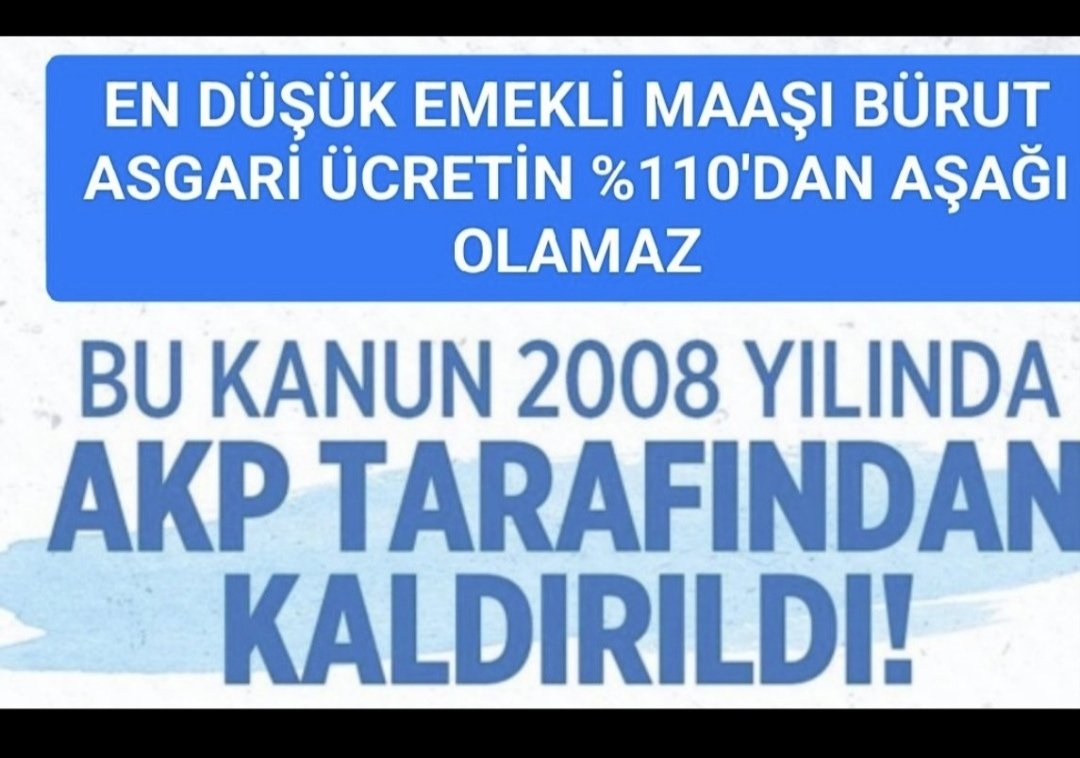 Hayırlı cumalar 

Emekli inim inim inliyor 
Hükümet sadece seyrediyor
 
Emekli hiç bir dönemde bu kadar mağduriyet yaşamadı
 
<a href="/RTErdogan/">Recep Tayyip Erdoğan</a>
<a href="/memetsimsek/">Mehmet Simsek</a>
<a href="/isikhanvedat/">Prof. Dr. Vedat Işıkhan</a>
#EmekliyeSeyyanen30BinTL
#5000KısmiMasadaKaldı