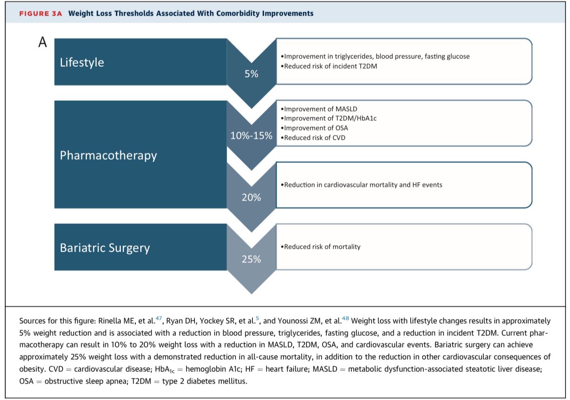 Em12016e's tweet image. Umbrales de pérdida de peso asociados con mejoras en comorbilidades.

En: 10.1016/j.jacc.2025.05.02