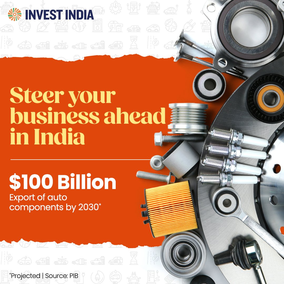 investindia's tweet image. What makes India’s #autocomponents sector #investor-ready?

🔧Robust market growth
🔬Advanced R&amp;amp;D ecosystem
⚡Rising #EV integration
🌍Strategic export access

Get under the hood of India’s auto parts growth. Visit: bit.ly/II-Auto

#InvestInIndia #AutomobileIndustry